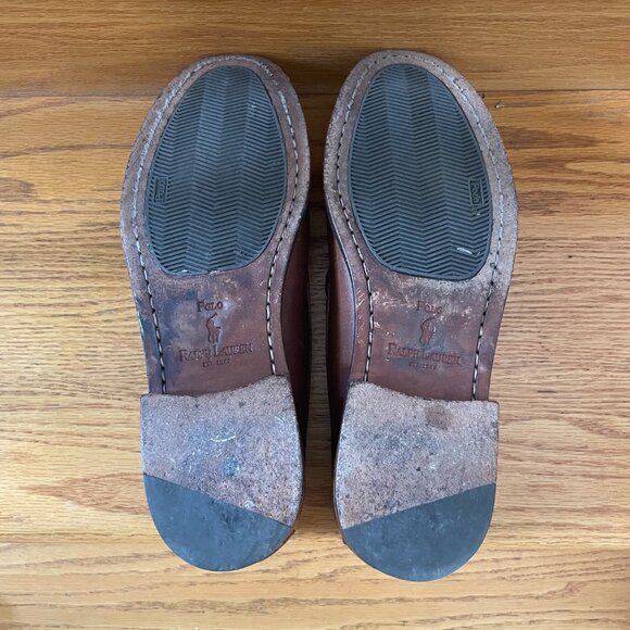 Polo Ralph Lauren brown leather tassel loafers SZ 8.5 main image 7